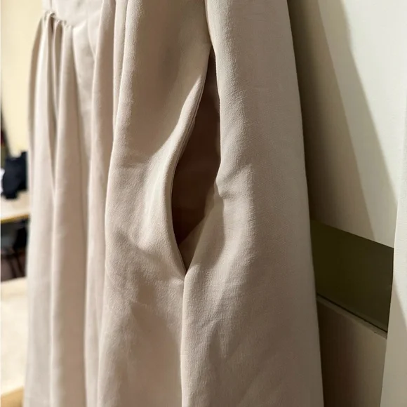 House of CB Pale Blush Dove Gray Midi Fit-and-Flare Dress - Picture 5 of 10